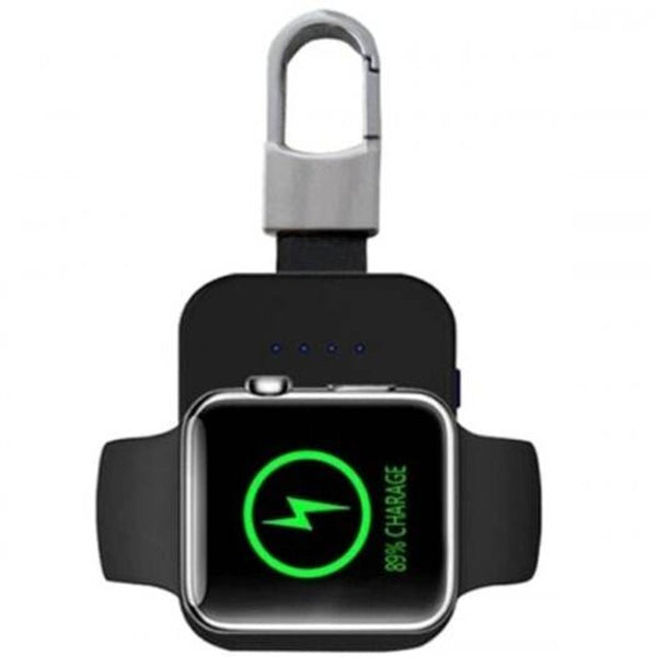 Mini Key Chain Fast Wireless Charger For Apple Watch Black Chargers & Docking Stations