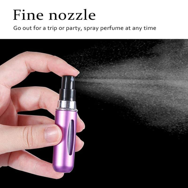Bottle Traps Portable Mini Refillable Perfume Atomizer High Grade Electroplated Aluminium Small Empty Spray Travel Bottles & Containers
