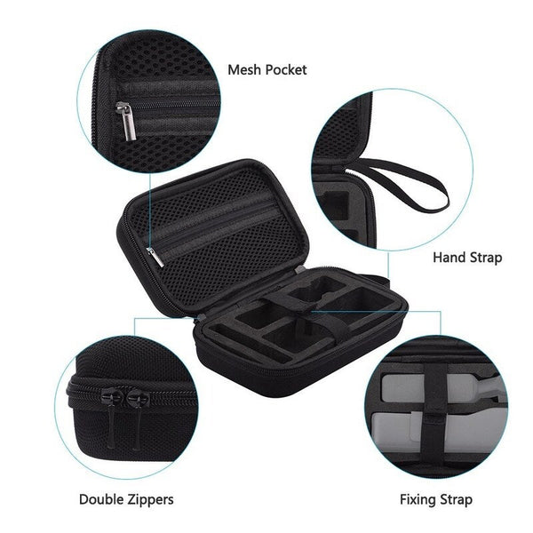 Mini Storage Box Carrying Case Eva Handbag Pouch Protector Travel Bag Splash Proof For Dji Osmo Pocket Handheld Gimbal Accessories Black Camera Cases