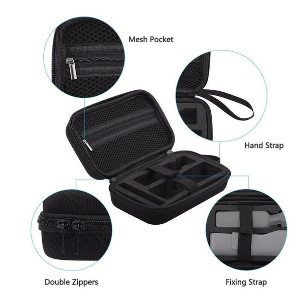 Portable Mini Storage Box Carrying Case Eva Handbag Pouch Protector Travel Bag Splash Proof For Dji Osmo Pocket Handheld Gimbal And Accessories Black