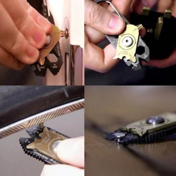 Portable Outdoor Multifunctional Keychain Tool Black