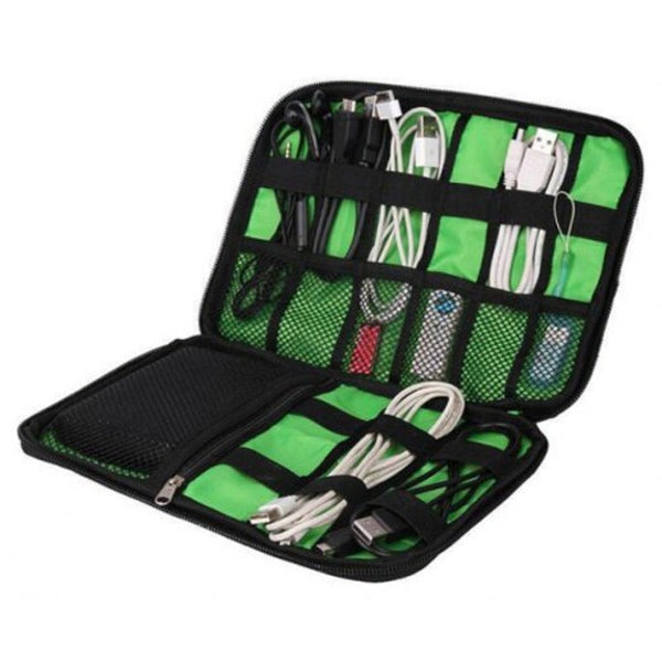Polyester Electronic Accessories Storage Bag Pouch Black Storage Bags