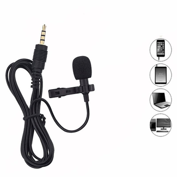 Professional Grade Lavalier Microphone 3.5Mm Jack Hands Free Omnidirectional Easy Clip On Perfect For Recording Live Microphones & Wireless Systems