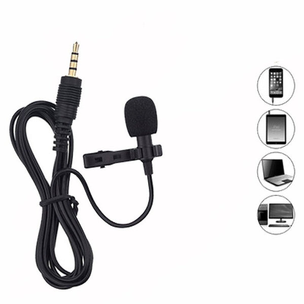 Portable Professional Grade Lavalier Microphone 3.5Mm Jack Hands Free Omnidirectional Easy Clip On Perfect For Recording Live