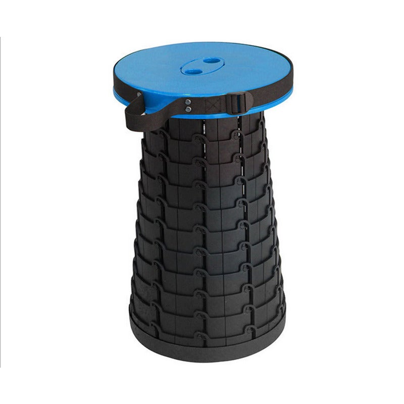 Retractable Folding Stools Collapsable Telescoping Travel Seat Outdoor Camping Fishing Garden Blue Chairs & Seats