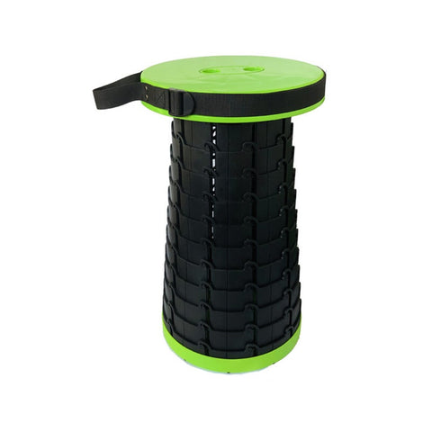 Portable Retractable Folding Stools Collapsable Telescoping Travel Seat Outdoor Camping Fishing Garden Fluorescent Green