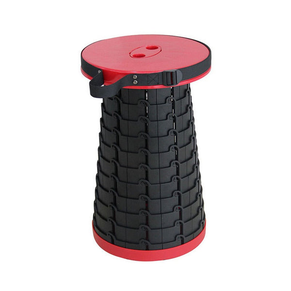 Retractable Folding Stools Collapsable Telescoping Travel Seat Outdoor Camping Fishing Garden Red Chairs & Seats