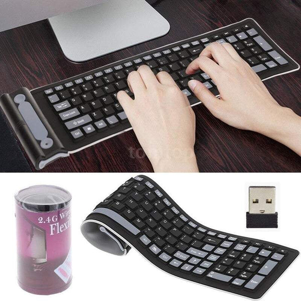 Tablet Keyboards Silicone 2.4 G Wireless Washable For Pc Laptop Computer Best Business Travel Mini With Ergonomics Design Usb Receiver Keyboards & Key