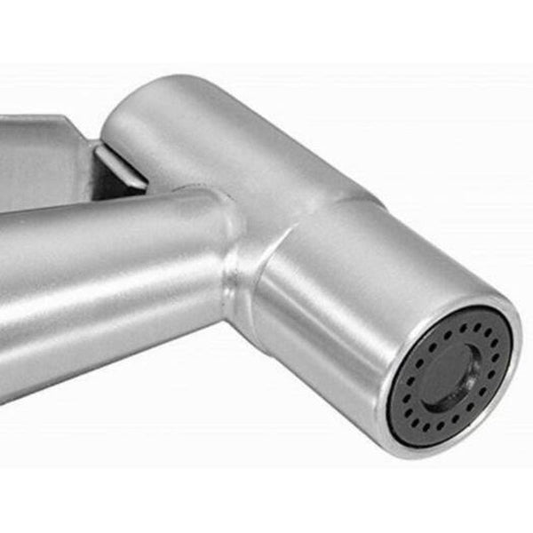 Portable Stainless Steel Garden Kitchen Toilet Flush Bidet Silver