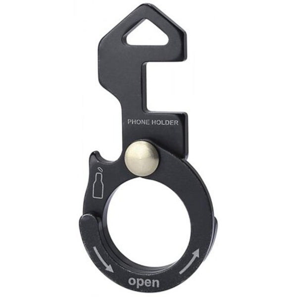 Stainless Steel Outdoor Multitool Keychain With Phone Holder Black Multi Tools