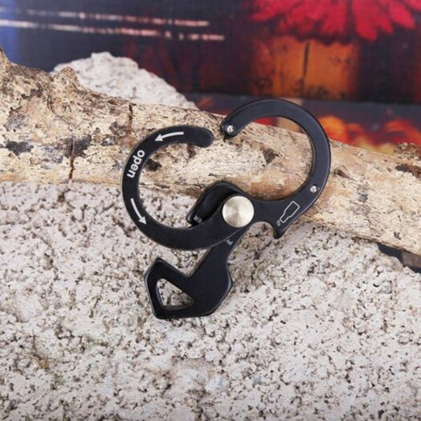 Stainless Steel Outdoor Multitool Keychain With Phone Holder Black Multi Tools