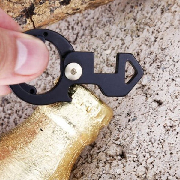 Stainless Steel Outdoor Multitool Keychain With Phone Holder Black Multi Tools