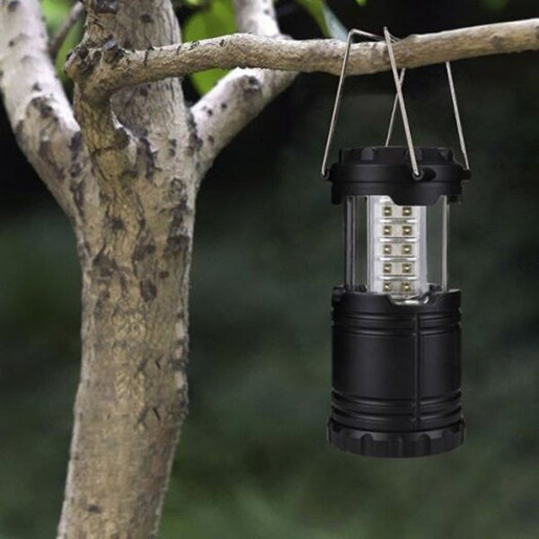Lanterns Portable Telescopic Outdoor Tent Camping Light Gray