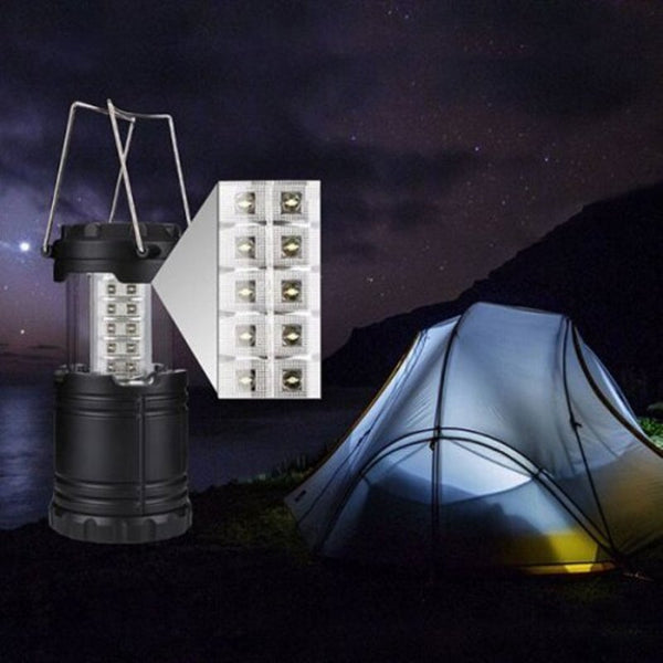 Lanterns Portable Telescopic Outdoor Tent Camping Light Gray