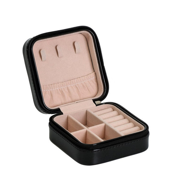 Veile Studios Portable Travel Jewelry Box Organizer Ornaments Storage Case Earring Ring Necklace Valentine's Day Gift Jewellery Boxes