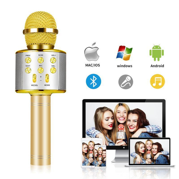 Handheld Studio Microphones Colourful Portable Wireless Karaoke Karaoke Microphones