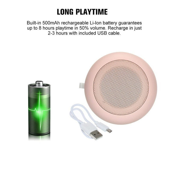 Portable Wireless Night Light Bt Speaker Pink