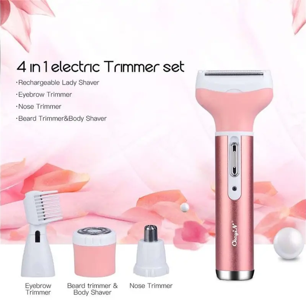 4In1 Multi Functional Lady Women Rechargeable Shaver Hair Removal Device Clippers & Trimmers