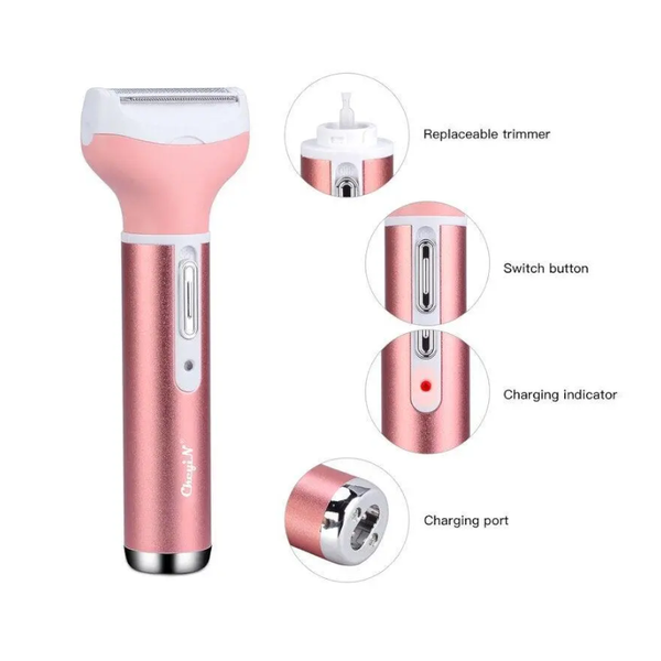 4In1 Multi Functional Lady Women Rechargeable Shaver Hair Removal Device Clippers & Trimmers