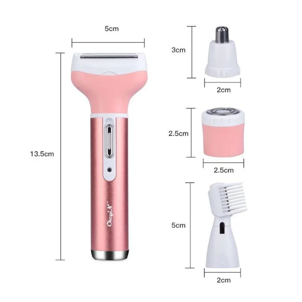 Portable 4In1 Multi Functional Lady Women Rechargeable Shaver Hair Removal Device