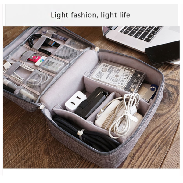 Portable Cable Digital Storage Bags Organizer Gadgets Wires Charger Power Battery Zipper Cosmetic Case Accessories Item