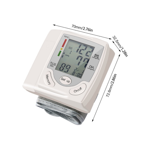 Portable Digital Automatic Wrist Upper Arm Health Care Blood Pressure Monitor
