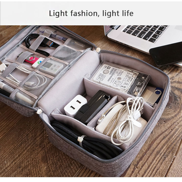 Digital Storage Bag Organiser For Usb Gear Cables Wires Charger Power Battery Bank Phone Cable Ties & Organisers