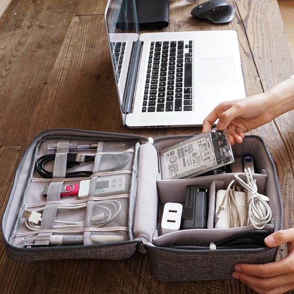 Digital Storage Bag Organiser For Usb Gear Cables Wires Charger Power Battery Bank Phone Cable Ties & Organisers