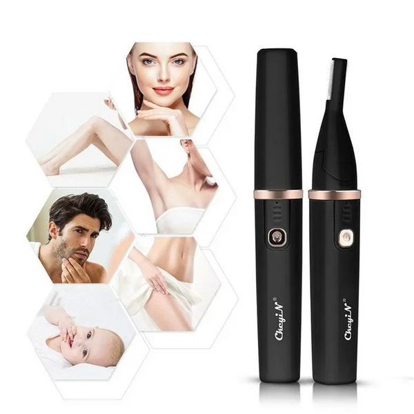 Portable Electric Trimmer Makeup Usb Rechargeable Dual Blades For Women Eye Brow Facial Bikini Hair Removal Razor Tools