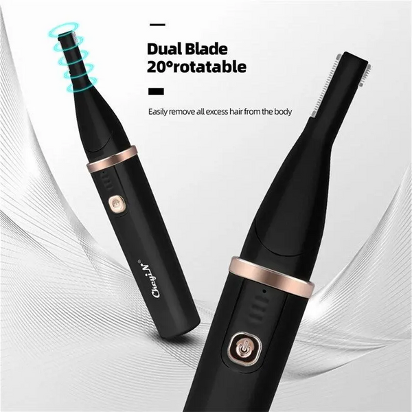 Electric Trimmer Usb Rechargeable Dual Blades Women Eye Brow Facial Bikini Hair Removal Razor Tools Clippers & Trimmers