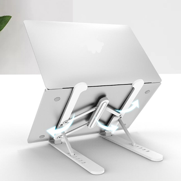 Laptop Stand Foldable Support Base Notebook For Macbook Pro Holder Cooling Pad White Stands Holders & Car Mounts