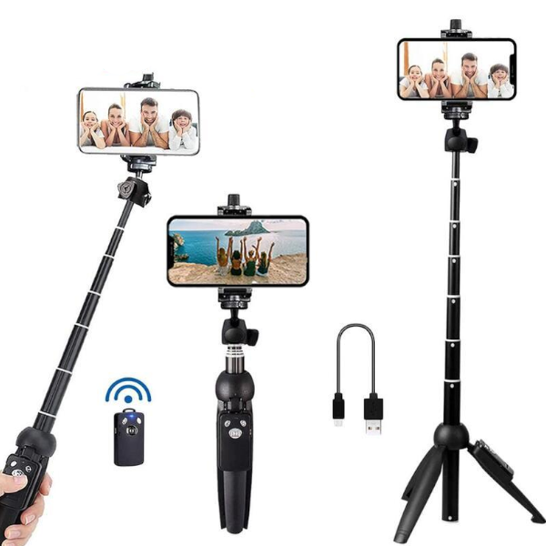 Selfie Stick Phone Tripod With Wireless Remote Shutter Mobile Accessories Selfie Sticks