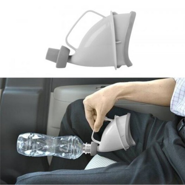 Travel Urinal Car Handle Urine Bottle Funnel Tube Outdoor Camp Urination Device Light Grey Portable Toilets & Accessories