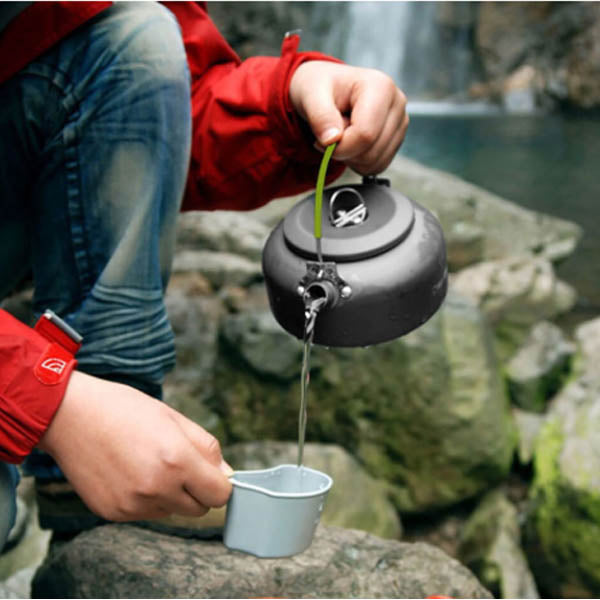 0.8L Portable Ultra Light Outdoor Hiking Camping Survival Water Kettle Teapot Coffee Pot Anodised Aluminum