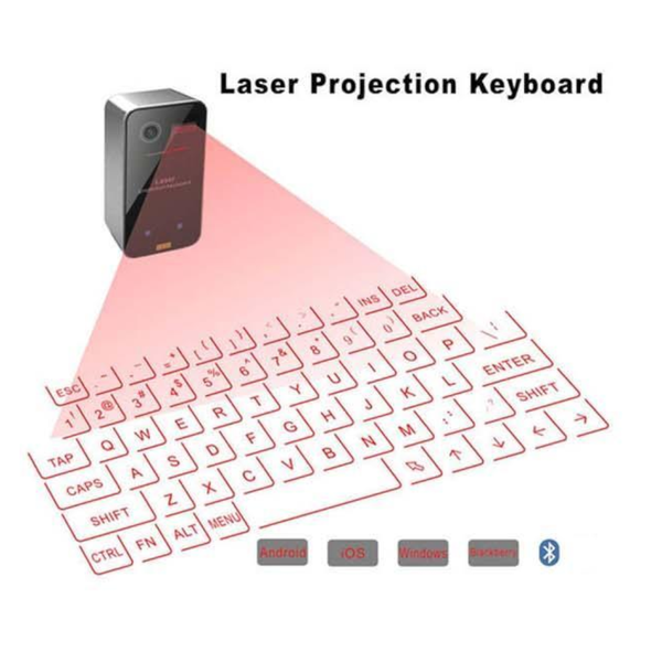 Portable Virtual Laser Bluetooth Keyboard With Mouse Function For Tablet Computer Black