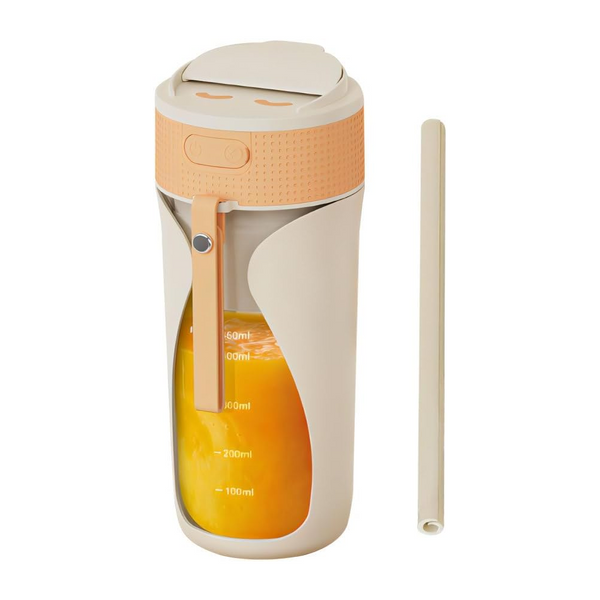 Wireless Juicing Cup 450Ml 6 Blade Ice Crusher Usb Fast Charging Smoothie Blender(Orange) Handheld Blenders