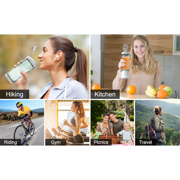 Portable Blender Juicer Personal Size Shakes Smoothies 6 Blade Mini Handheld Blenders