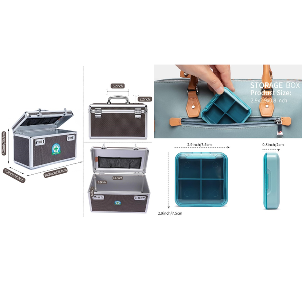 Vikus Combination Medicine Box (Coffee/Large) Pill Boxes