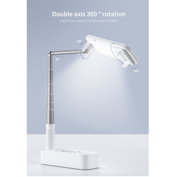 Foldable Selfie Mobile Phone Holder With Light Bluetooth Remote Control Mounts & Holders