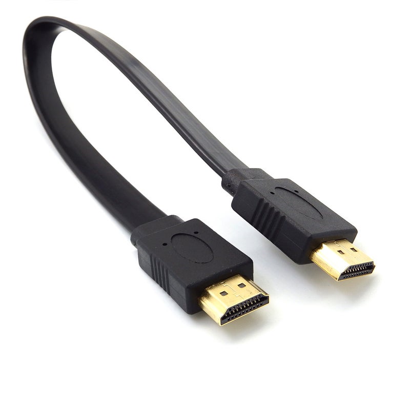 30Cm Short Hdmi Compatible Male To Plug Flat Cable Cord For Audio Video Hdtv Tv Ps3 Video Cables & Adapters