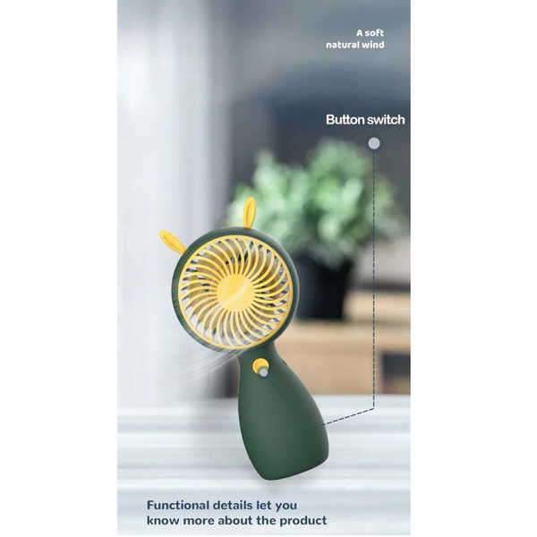 Mini Fan Usb Charging Handheld Cartoon For Outdoor Creative Cute Portable Fans