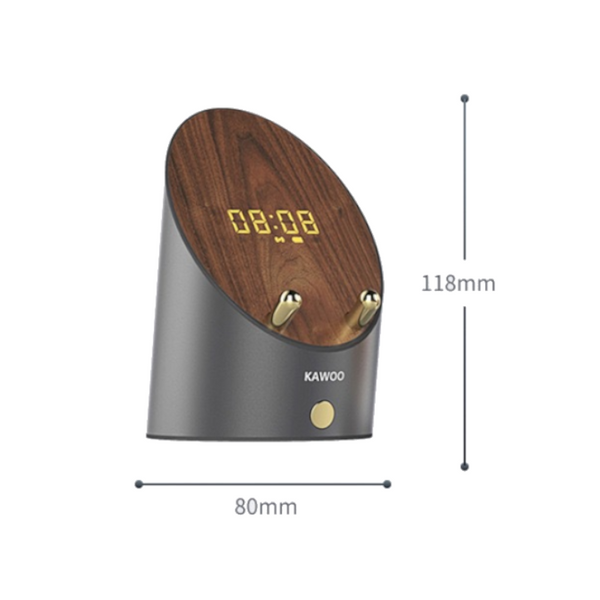 Portable Mini Metal Induction Wireless Speaker Phone Holder Clock