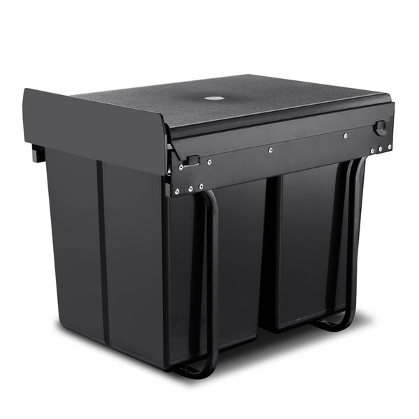 Cefito 2X20l Pull Out Bin Black Rubbish Bins
