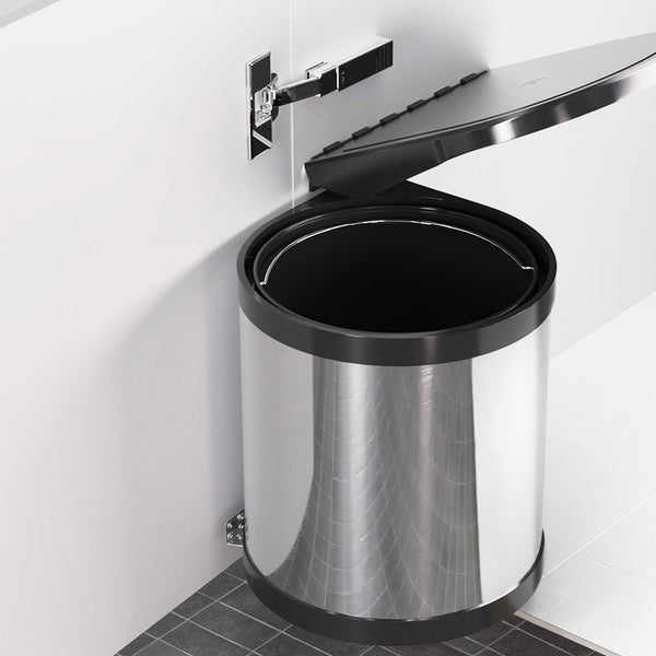 Cefito Kitchen Swing Out Pull Bin Stainless Steel Garbage Rubbish Can 12L Rubbish Bins