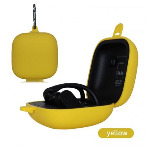 Powerbeats Pro Protective Cover Wireless Bluetooth Headset Bag Charging Box Silicone Case Deep Yellow