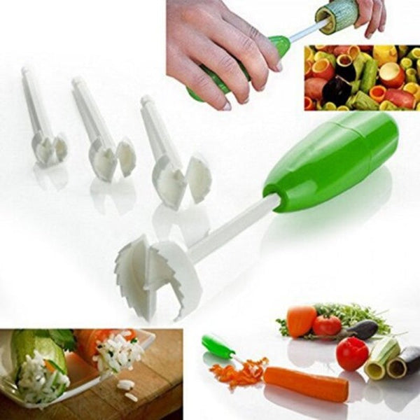 Pp Vegetable Spiral Cutter Fruit Drill Digging Device White Peelers & Slicers