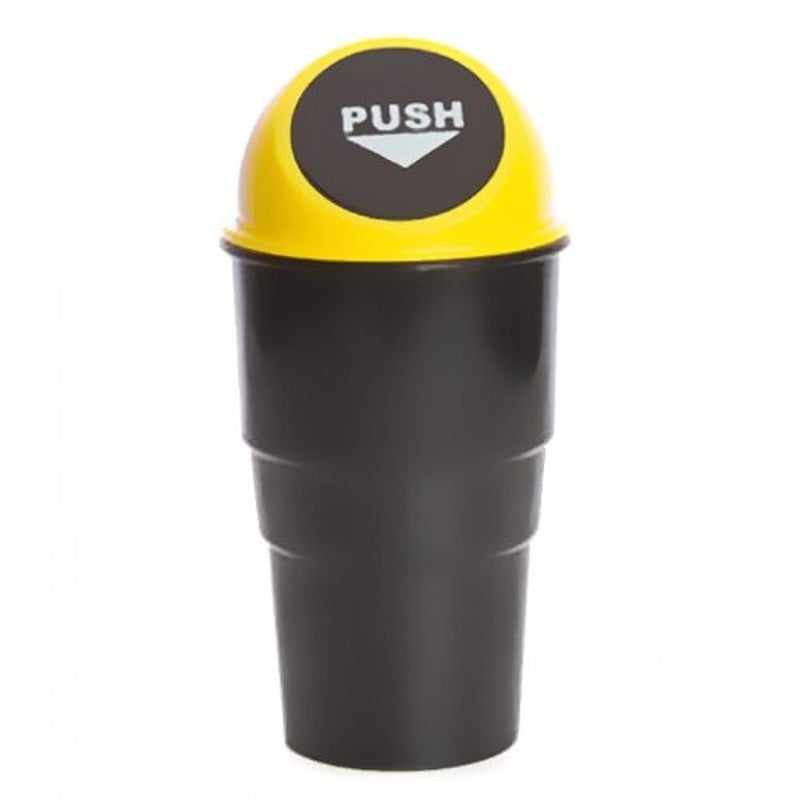 Practical Car Trash Can Yellow Rubbish Bins