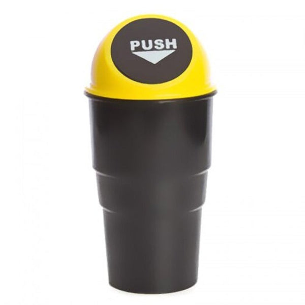 Practical Car Trash Can Yellow Rubbish Bins