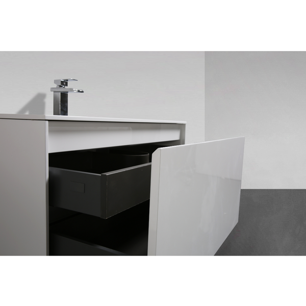 Belbagno Prado Wall Hung Bathroom Vanity 1200Mm Gloss White Bathroom Sinks