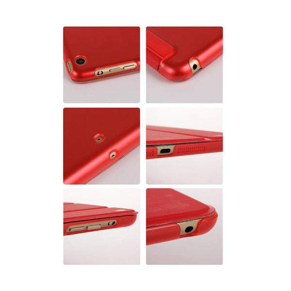 Premium Leather Business Slim Folding Stand Folio Cover For Ipad Cases Covers Keyboard Folios